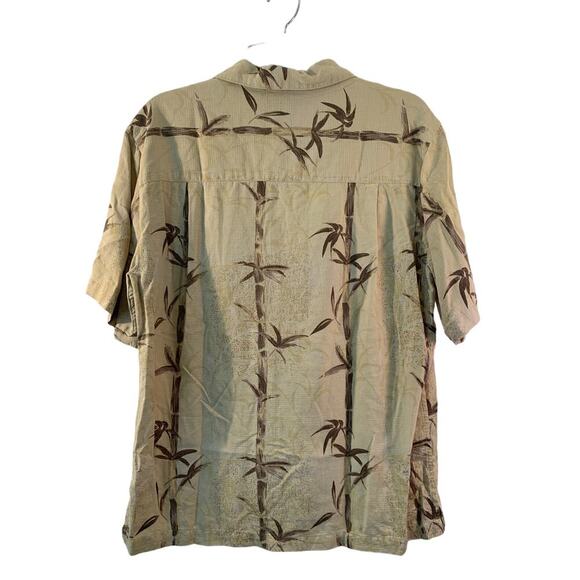 CARIBBEAN JOE Men’s 100% Silk Short Sleeve Button Down Shirt / Size: XL - Picture 2 of 7